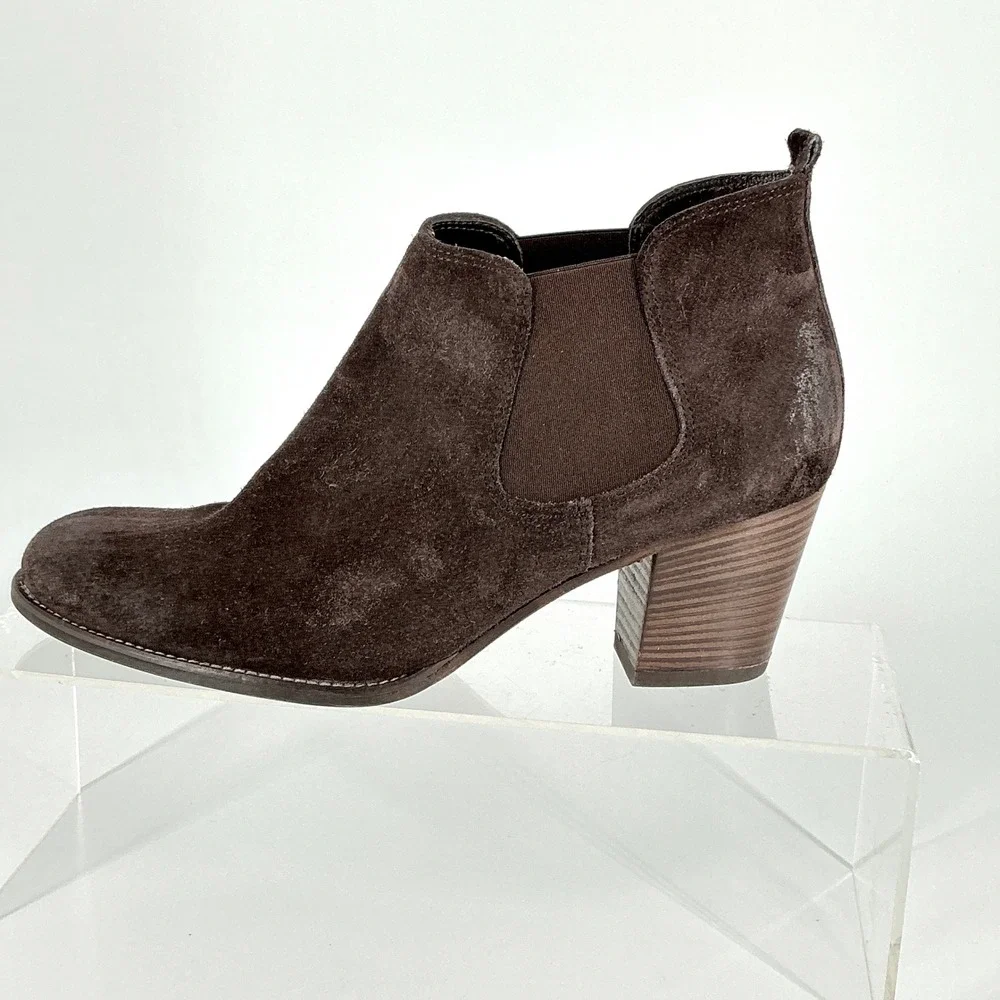 Paul Green Size 6.5 US 9 Munchen Brown Suede Chelsea Ankle Boots